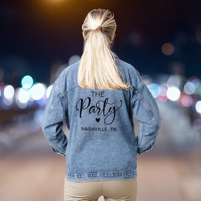 Veste En Jean Bachelorette de Cute Nashville (Your bridesmaids & besties will love to be part of the bride squad bringing the party to your bach)