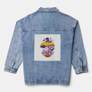 Veste En Jean Balai Cheveux N'importe Halloween Sorcière Chapeau