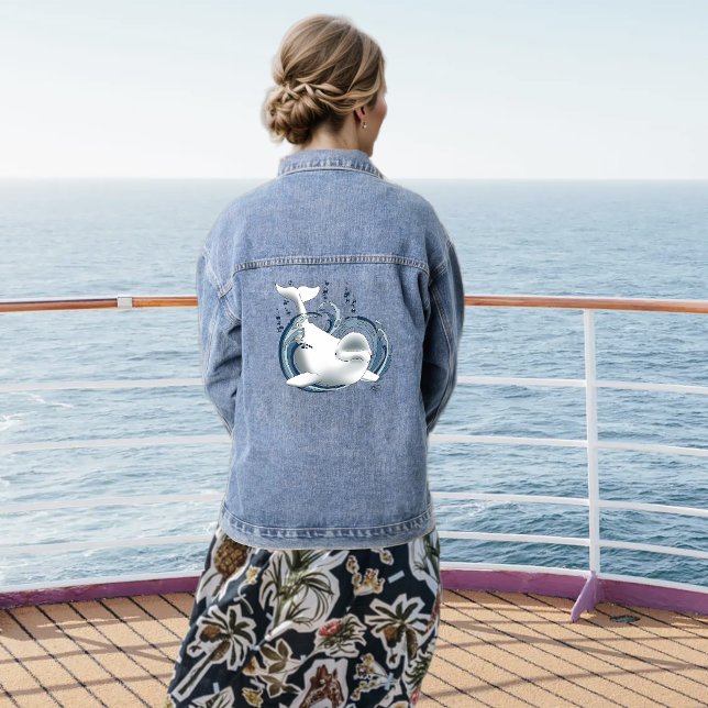Veste En Jean Baleine Béluga Bleue (Créateur téléchargé)