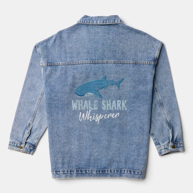 Veste En Jean Baleine Requin Whisperer mignonne Baleine Requin O (Verso)
