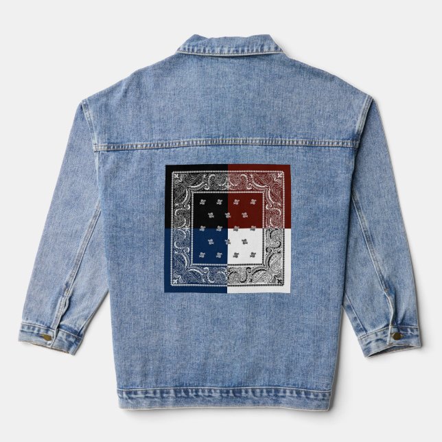 Veste En Jean Bandana design signifie jaket (Verso)