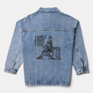 Veste En Jean Baril Racing 3 Barils 2 Coeurs 1 Rêve