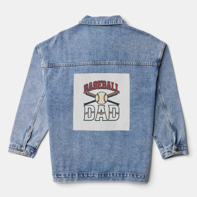 Veste En Jean Baseball Dad Vintage Engraving Shirt Design_1 (Verso)