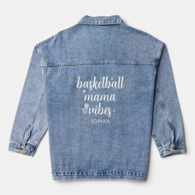 Veste En Jean basket Maman mère cadeau de jour pour maman (Verso)
