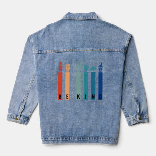 Veste En Jean Be Kind Sign Language