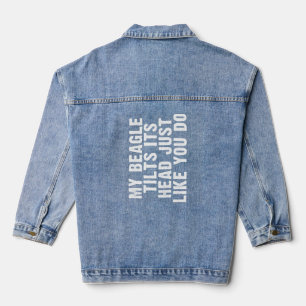 Veste En Jean Beagle Chien Tilt Tête Mignonne Hommes Femmes