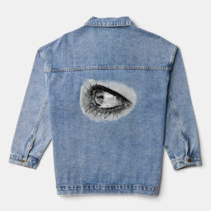 Veste En Jean Beau oeil de femme en mascara complet