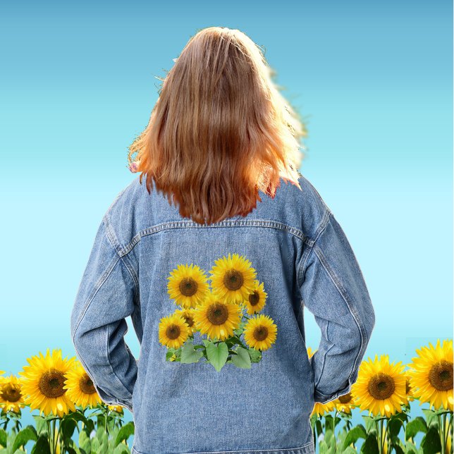 Veste En Jean Beaux tournesols (Créateur téléchargé)
