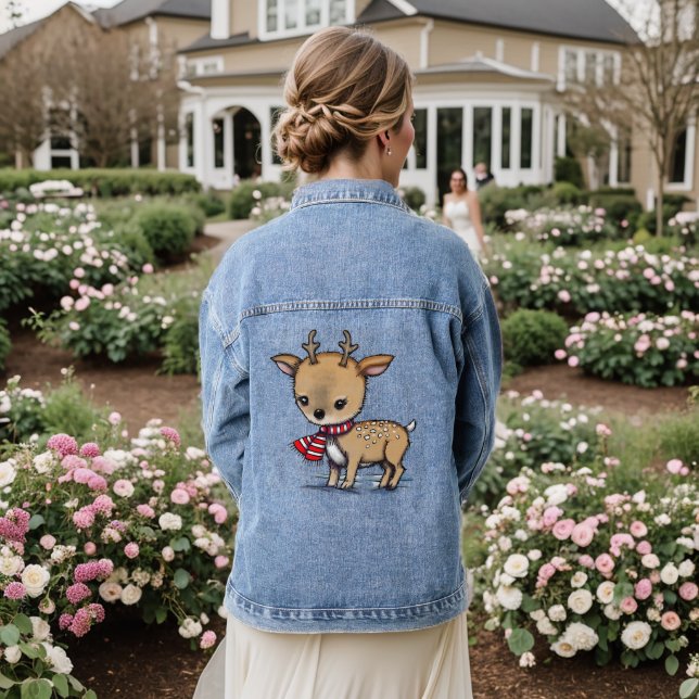 Veste En Jean Bébé cerf mignon en écharpe d'hiver (Mariage Retour)