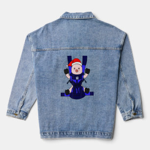 Veste En Jean Bébé Cochon Père Noël drôle mignonne fermière ferm