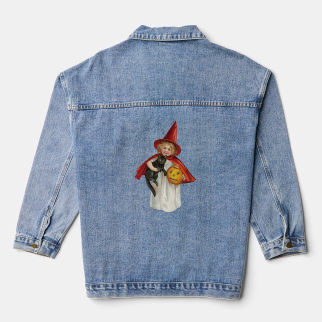 Veste En Jean Bébé sorcières Halloween nuit (Verso)