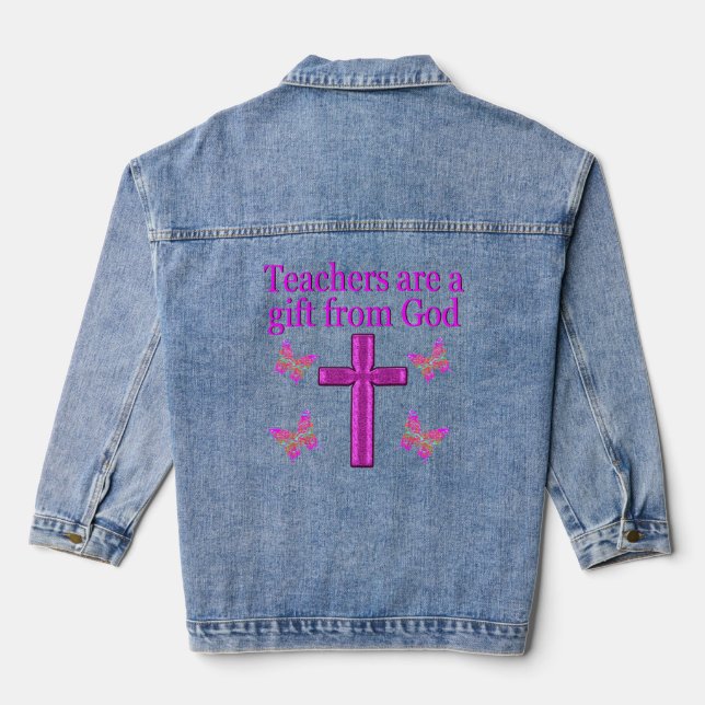 VESTE EN JEAN BELLE CONCEPTION D'ENSEIGNANT BÉNÉFICIÉ (Verso)