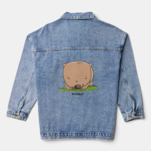 Veste En Jean Belle illustration de dessin animé de bébé wombat