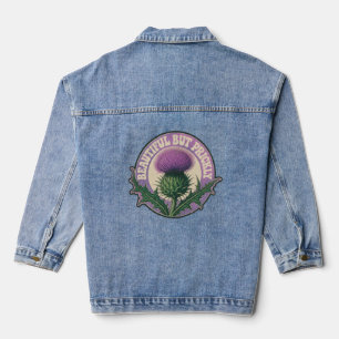 Veste En Jean Belle mais épineuse chardon vintage