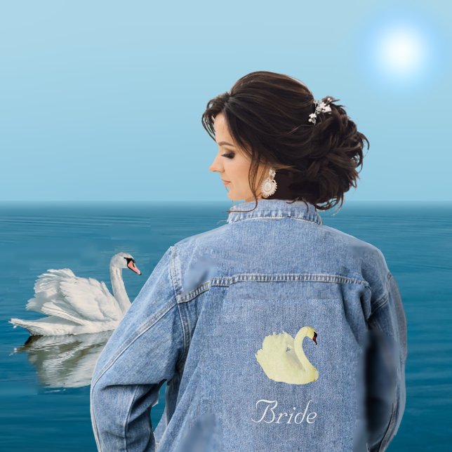 Veste En Jean Belle Mariée Cygne Blanc (Créateur téléchargé)