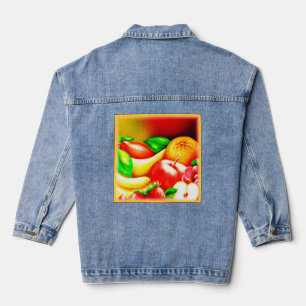 Veste En Jean Belle Peinture Tropicale De Fruits. Commandez dès