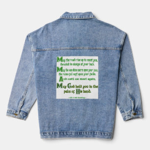 Veste En Jean Bénédiction Irlandaise Que la route s'élève pour v