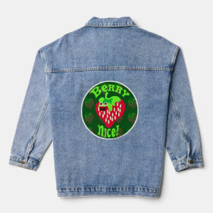 Veste En Jean Berry Nice Cute Strawberry Cartoon Art amusant