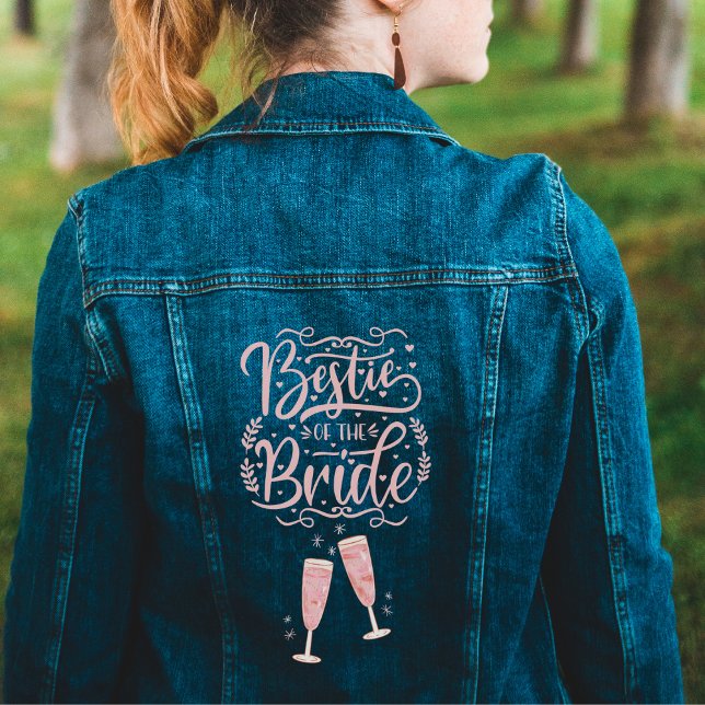 Veste En Jean bestie de la mariée mignonne demoiselle d'honneur  (Créateur téléchargé)