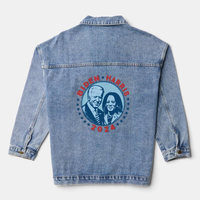 Veste En Jean Biden Harris 2024 Retro (Verso)