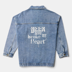 Veste En Jean Bière jamais brisé mon coeur Raglan T-Shirt