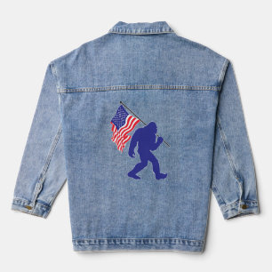 Veste En Jean Bigfoot portant le drapeau américain