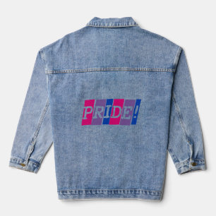 Veste En Jean Bisexualité panneau de texte de la fierté