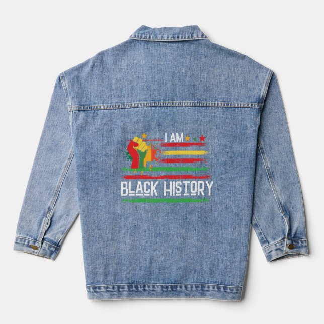 Veste En Jean Black History Mois période Noir 2025 (Verso)