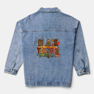 Veste En Jean Black Teacher Magic : Educer dans le style