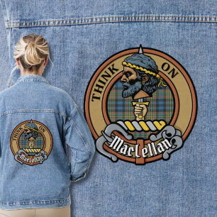 Veste En Jean Blason de Clan MacLellan sur tartan ancien