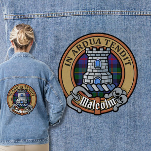 Veste En Jean Blason du clan Malcolm sur tartan