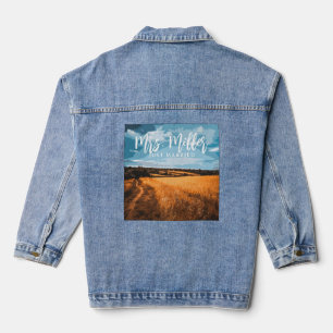 Veste En Jean Blé Doré Rustique Été Campagne Ensoleillée Nature