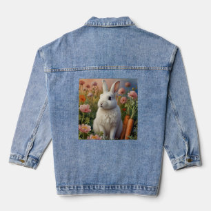 Veste En Jean Blossom Bunny & Carotte Patch Jean Jacket