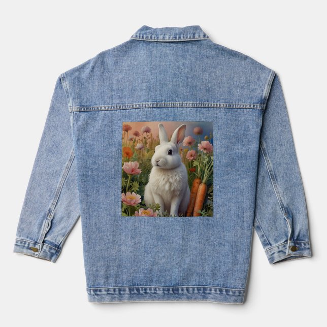 Veste En Jean Blossom Bunny & Carotte Patch Jean Jacket (Verso)