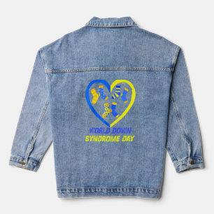 Veste En Jean Blue Yellow Heart 21 World Down Syndrome Sensibili
