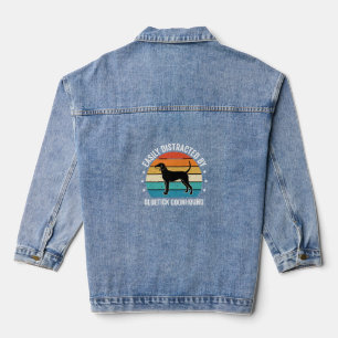 Veste En Jean Bluetick Coonhound Coucher de soleil Rétro Chien