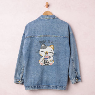 Veste En Jean Boba Tea, Buble lait thé