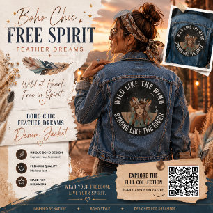 Veste En Jean Boho Chic Esprit Libre Rêves de Plumes