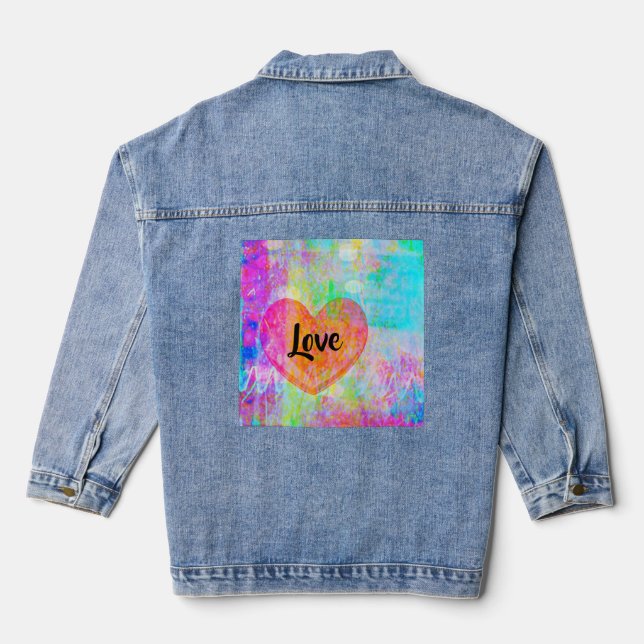 Veste En Jean Boho Heart Love (Verso)