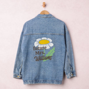 Veste En Jean Boho Simple Daisy Future Mme Nom Mariée