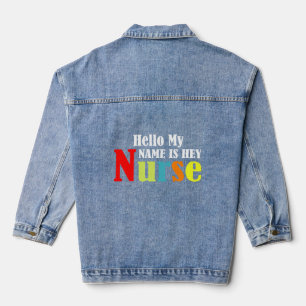 Veste En Jean Bonjour mon nom est Hey Nurse