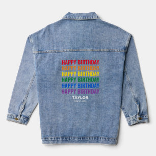 Veste En Jean Bonne fête d'anniversaire LGBT Pride transgenre LG