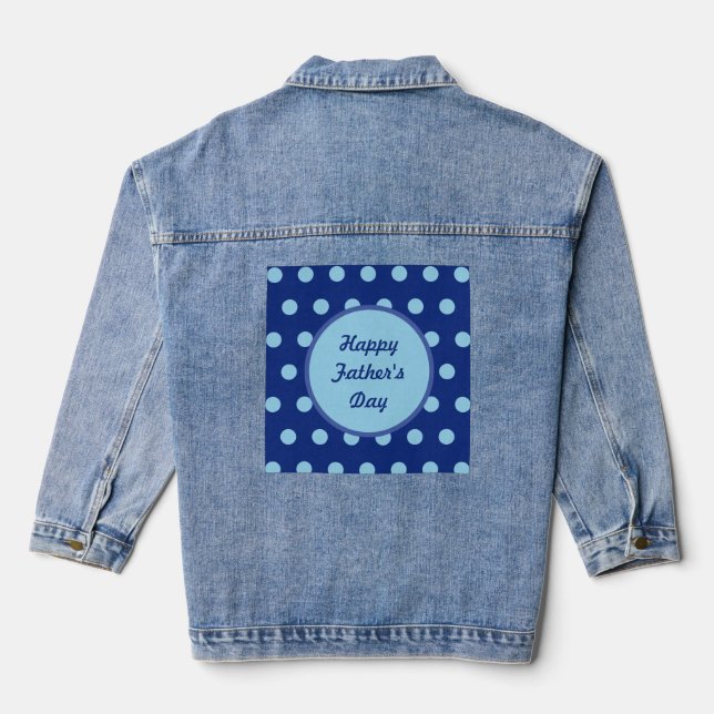 Veste En Jean Bonne Fête des pères Denim Jacket (Navy & Soft Blu (Verso)