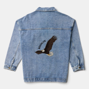 Veste En Jean Bonne illustration de dessin d'aigle à chauve-sour