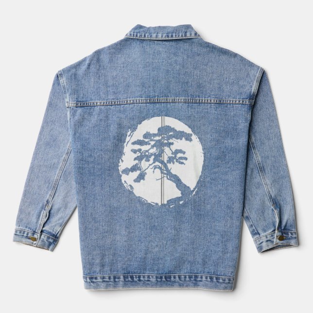 Veste En Jean Bonsai Tree japonais Zen Master Zip (Verso)
