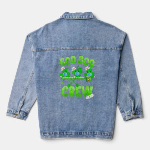 Veste En Jean Boo Boo Crew Nurse St Patrick S Day Shamrock Face