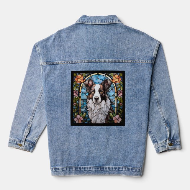 Veste en jean Border Collie (Verso)