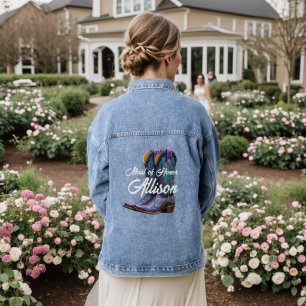 Veste En Jean Bottes de cowboy fantaisie demoiselle d'honneur