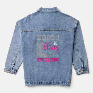 Veste En Jean Bottes de fille Bling Femmes mignonne Amour Pays V