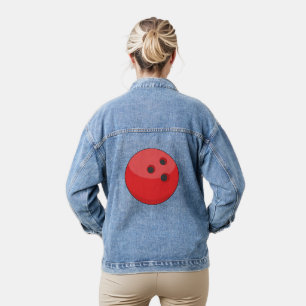 Veste En Jean Boule rouge de Bowling